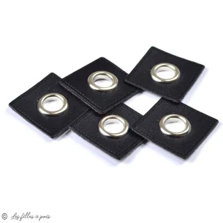 Œillet carré simili cuir gun – 8 mm – Lot de 2 Tissus et mercerie créative – Nos sélections sans marque - 4