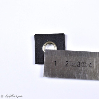 Oeillet simili cuir de couture carré - Argenté - Lot de 2 - 8mm Autres marques - Tissus et mercerie - 44