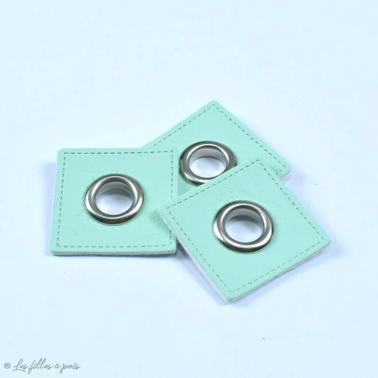 Œillet carré simili cuir gun – 8 mm – Lot de 2 Tissus et mercerie créative – Nos sélections sans marque - 10
