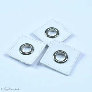 Œillet carré simili cuir gun – 8 mm – Lot de 2 Tissus et mercerie créative – Nos sélections sans marque - 16