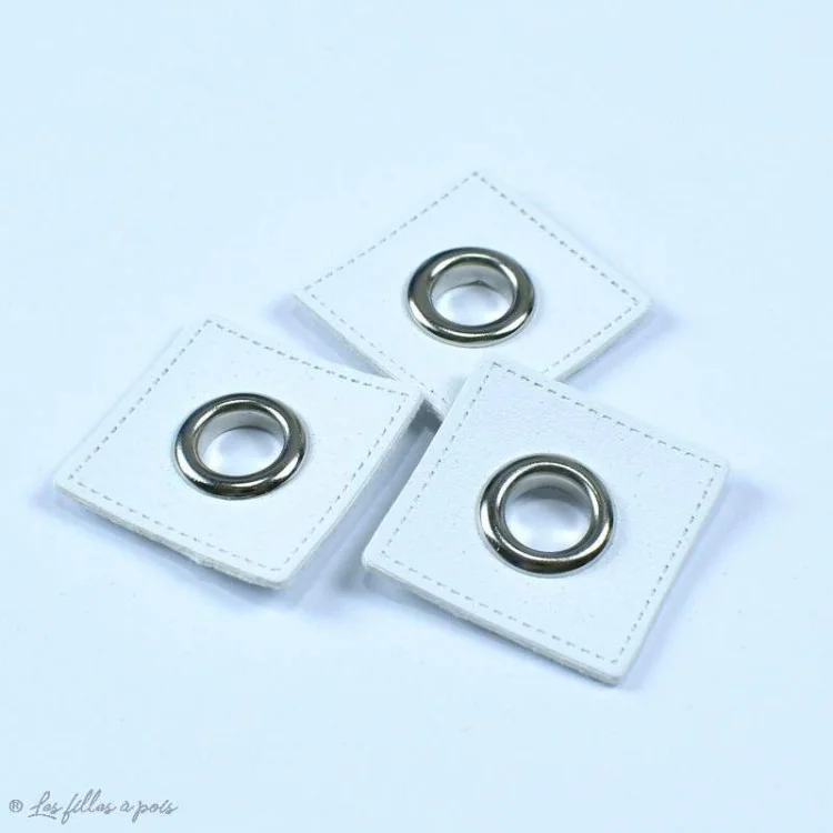 Œillet carré simili cuir gun – 8 mm – Lot de 2 Tissus et mercerie créative – Nos sélections sans marque - 16
