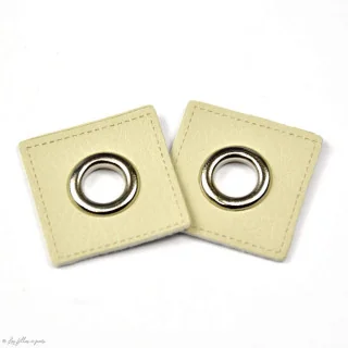 Œillet carré simili cuir gun – 8 mm – Lot de 2 Tissus et mercerie créative – Nos sélections sans marque - 18