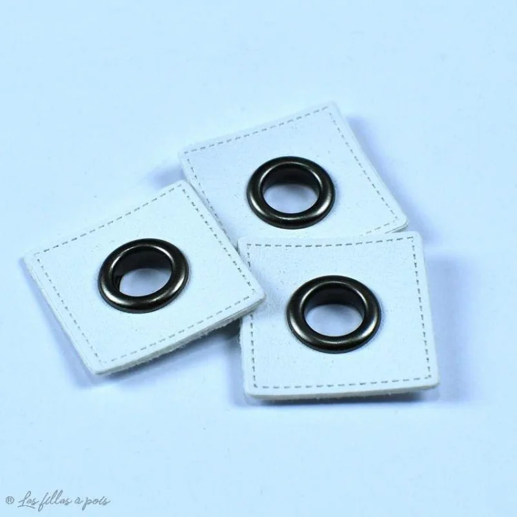 Oeillet simili cuir de couture carré - Gun - Lot de 2 - 8mm Tissus et mercerie créative – Nos sélections sans marque - 8