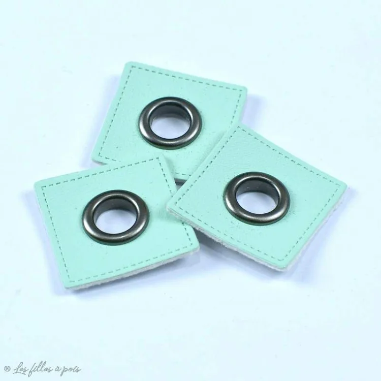 Oeillet simili cuir de couture carré - Gun - Lot de 2 - 8mm Tissus et mercerie créative – Nos sélections sans marque - 12