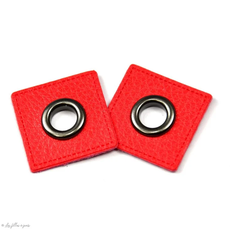 Oeillet simili cuir de couture carré - Gun - Lot de 2 - 8mm Tissus et mercerie créative – Nos sélections sans marque - 20