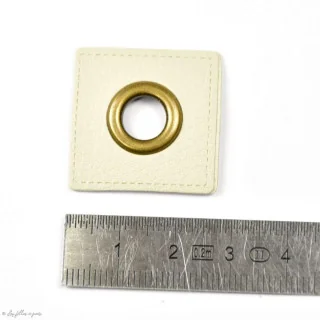 Œillet carré simili cuir bronze – 8 mm – Lot de 2 Tissus et mercerie créative – Nos sélections sans marque - 33
