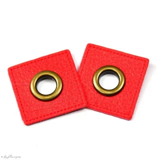 Œillet carré simili cuir bronze – 8 mm – Lot de 2 Tissus et mercerie créative – Nos sélections sans marque - 22