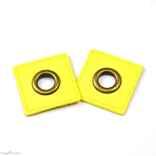 Œillet carré simili cuir bronze – 8 mm – Lot de 2 Tissus et mercerie créative – Nos sélections sans marque - 23