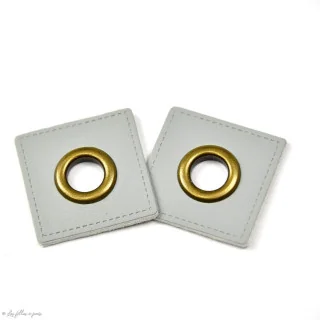 Œillet carré simili cuir bronze – 8 mm – Lot de 2 Tissus et mercerie créative – Nos sélections sans marque - 26