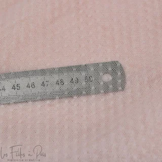 Coupon de tulle plumetis souple - Rose poudré - 9M Tissus et mercerie créative – Nos sélections sans marque - 9