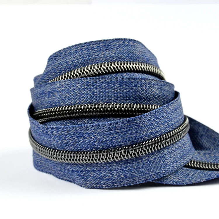 Fermeture éclair au mètre effet denim – Maille métal – Avec curseurs assortis Tissus et mercerie créative – Nos sélections sans 