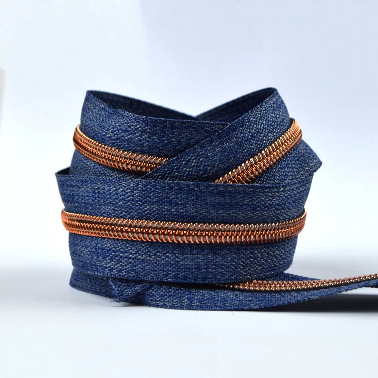 Fermeture éclair au mètre effet denim – Maille métal – Avec curseurs assortis Tissus et mercerie créative – Nos sélections sans 