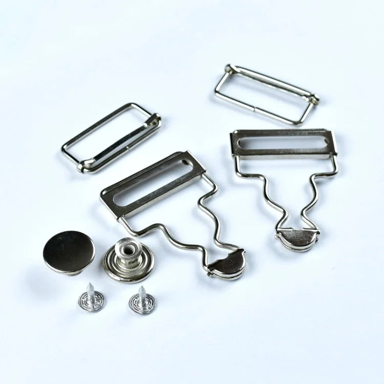 Boucles salopette + boutons jeans métal – 32 mm – Lot de 2 sets – 4 coloris Tissus et mercerie créative – Nos sélections sans ma