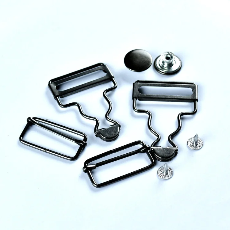 Boucles salopette + boutons jeans métal – 32 mm – Lot de 2 sets – 4 coloris Tissus et mercerie créative – Nos sélections sans ma