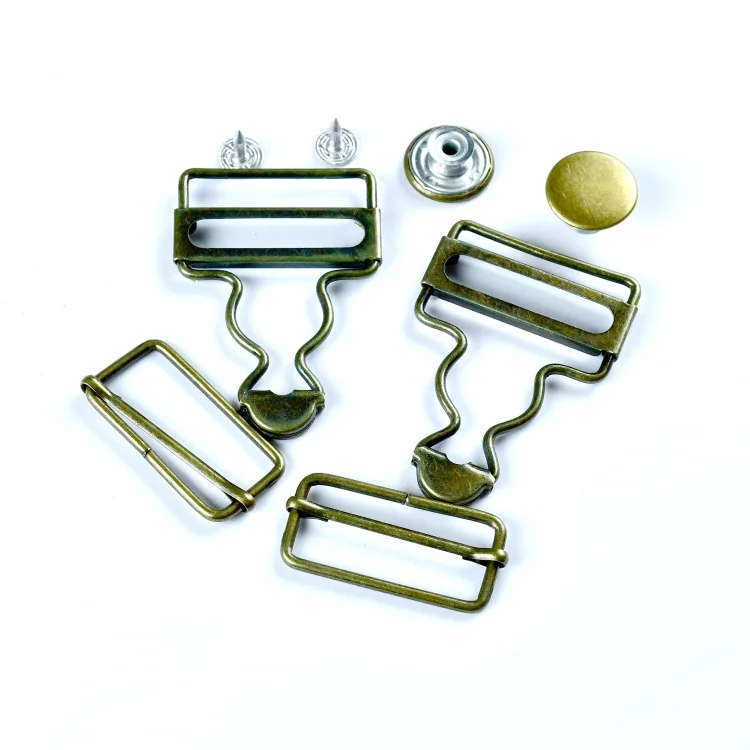 Boucles salopette + boutons jeans métal – 32 mm – Lot de 2 sets – 4 coloris Tissus et mercerie créative – Nos sélections sans ma