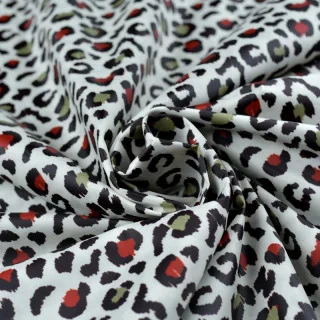 Tissu imperméable déperlant léopard "Baghera" Naturel - Spécial coupe-vent - Collection Klass - Les Filles à Pois Design Les Fil