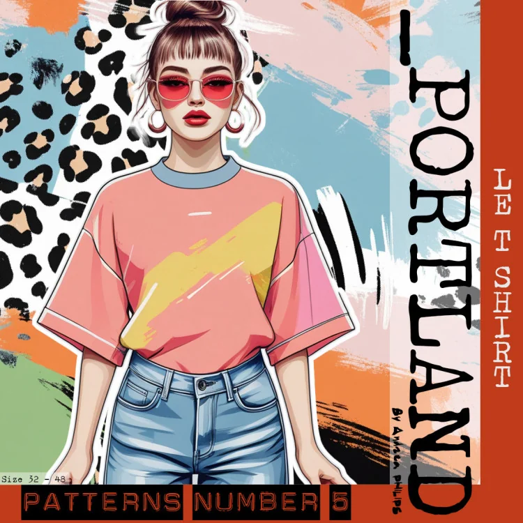 Patron de couture – T-shirt loose PORTLAND (PDF) Patterns Number 5 - 1