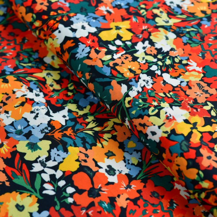 Tejido impermeable Kway - Flor - "Marissa" - Multicolor - Les Filles à Pois Les Filles à Pois - Design ® - Mercerie et Tissus - Tejido impermeable Kway - Flor - "Marissa" - Multicolor - Les Filles à Pois Les Filles à Pois - Design ® - Mercerie et Tissus -