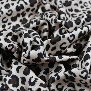 Tissu jersey côtelé motif léopard "Ivorya" Nude et marron - Collection Klass - Les Filles à Pois Design Les Filles à Pois - Desi
