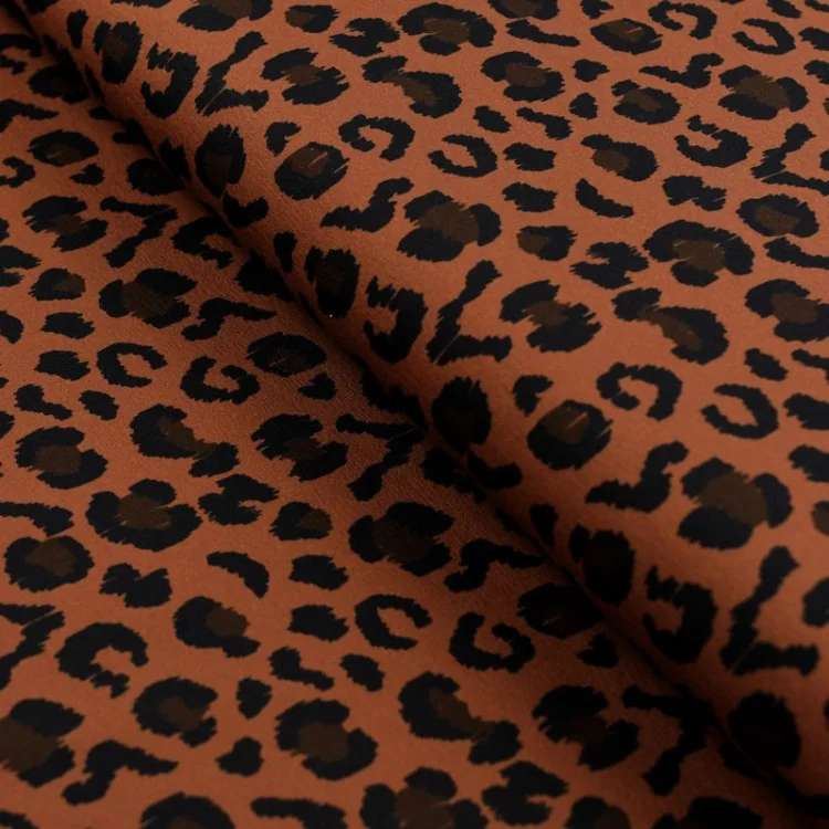 Tissu jersey motif léopard "Ryzhik" chocolat et noir- Collection Klass - Les Filles à Pois Design Les Filles à Pois - Design : m