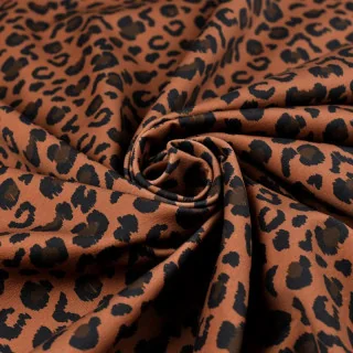 Tissu jersey motif léopard "Ryzhik" chocolat et noir- Collection Klass - Les Filles à Pois Design Les Filles à Pois - Design : m