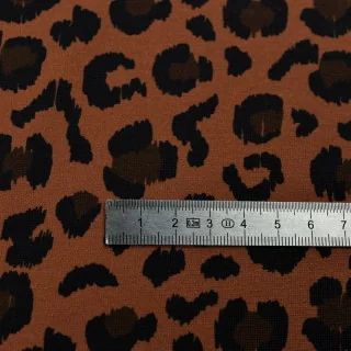 Tissu jersey motif léopard "Ryzhik" chocolat et noir- Collection Klass - Les Filles à Pois Design Les Filles à Pois - Design : m