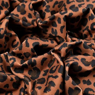 Tissu jersey motif léopard "Ryzhik" chocolat et noir- Collection Klass - Les Filles à Pois Design Les Filles à Pois - Design : m