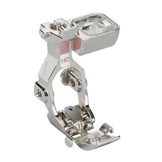 Pied presseur BERNINA n°14D fermeture éclair avec guide (surpiqûres renforcées) BERNINA : machines à coudre, à broder et à surje