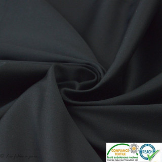 Coupon tissu satin stretch (lycra) - Noir uni - 120cm Autres marques - 2