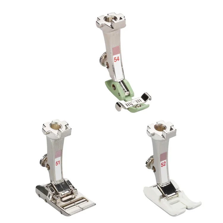 Pack Cuir BERNINA - Pieds presseurs n°51, n°52 et n°54 Teflon BERNINA : machines à coudre, à broder et à surjeter - 1