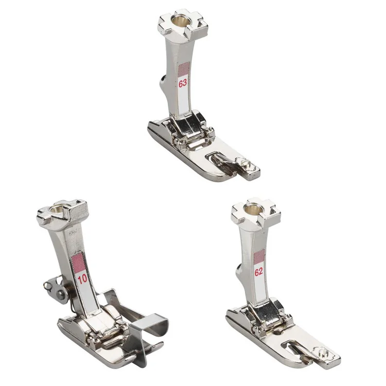 Pack Ourlets BERNINA - Pieds presseurs n°62, n°63 et n°10 BERNINA : machines à coudre, à broder et à surjeter - 1 Pack Ourlets BERNINA - Pieds presseurs n°62, n°63 et n°10 BERNINA : machines à coudre, à broder et à surjeter - 1