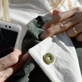 Fermoirs magnétiques ronds à sertir – Doré – Lot de 5 Tissus et mercerie créative – Nos sélections sans marque - 2