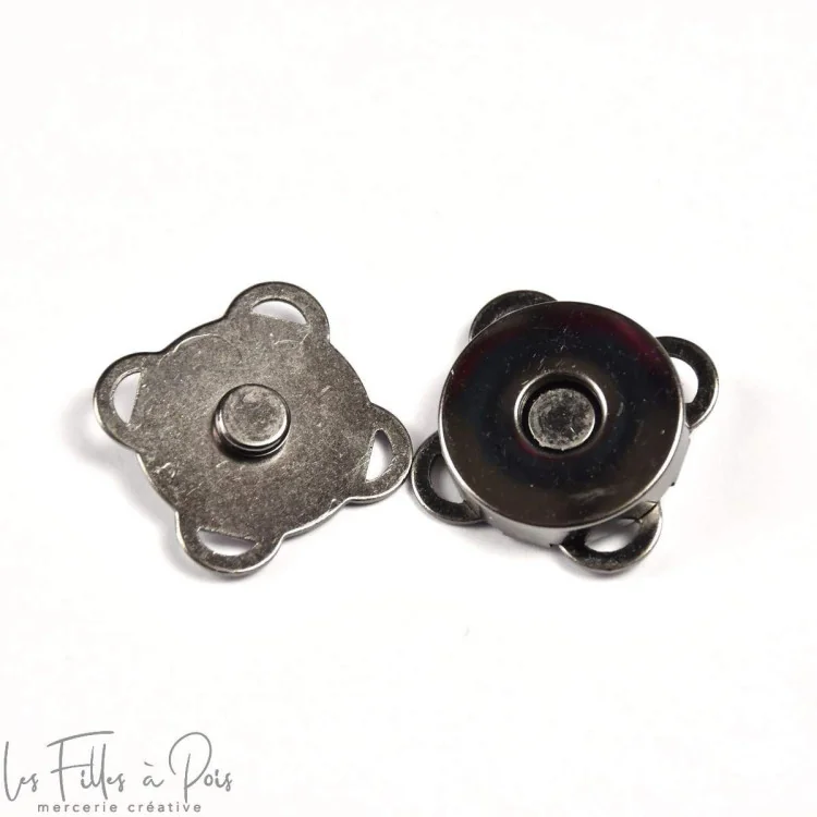 Fermoirs magnétiques ronds à coudre – Gun – Lot de 5 Tissus et mercerie créative – Nos sélections sans marque - 1