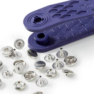 Boutons pression Prym Mini sans couture – Ø 8 mm – Argenté – 10 pièces - 390360 Prym : mercerie couture et accessoires de qualit