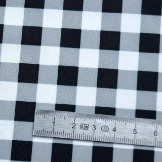 Lycra maillot de bain vichy noir & blanc UPF50+ "Monochrome Swim" collection Little Sardine – Les Filles à Pois Design Les Fille