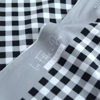 Lycra maillot de bain vichy noir & blanc UPF50+ "Monochrome Swim" collection Little Sardine – Les Filles à Pois Design Les Fille