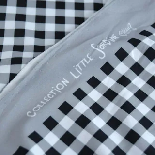 Lycra maillot de bain vichy noir & blanc UPF50+ "Monochrome Swim" collection Little Sardine – Les Filles à Pois Design Les Fille