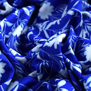 Lycra maillot de bain bleu roi à fleurs ivoire UPF50+ "Riviera" collection Klass – Les Filles à Pois Design Les Filles à Pois - 