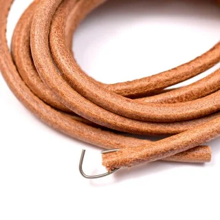 Courroie en cuir pour machine à coudre ancienne – 180 cm avec agrafe - 2