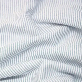 Tissu rayé fin 2 mm – Lin & coton – Bleu clair Tissus et mercerie créative – Nos sélections sans marque - 1