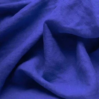 Tecido de algodão com riscas de linho - Azul e cru Tissus et mercerie créative – Nos sélections sans marque - 5