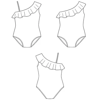 ANNABA - Patron maillot de bain 1 pièce asymétrique (PDF à télécharger)