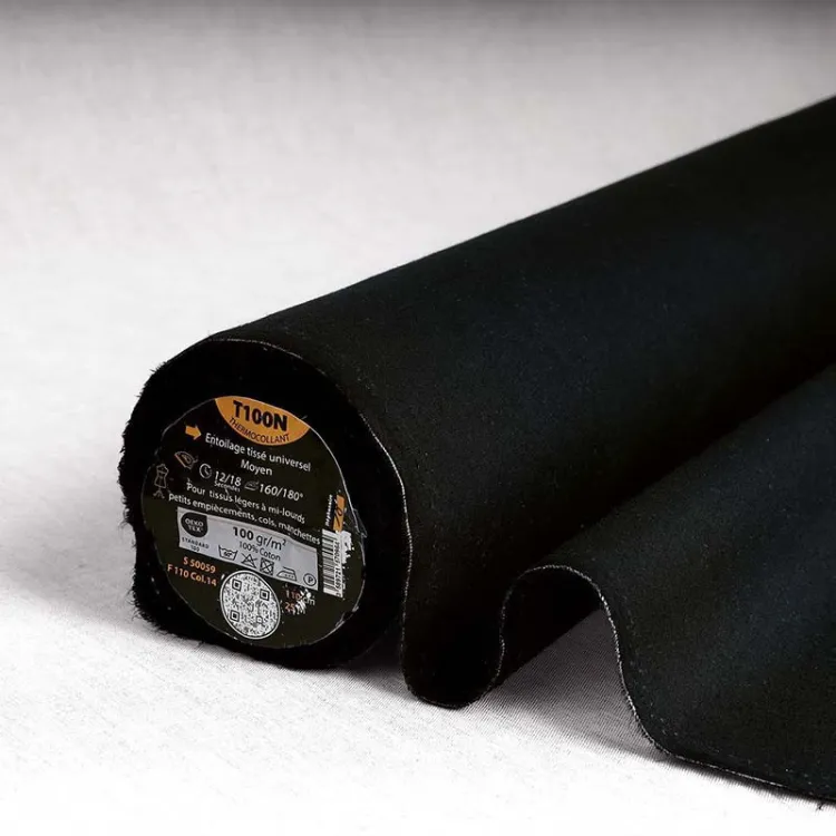 Entoilage thermocollant tissé noir – Moyen universel | Les Filles à Pois Entoilage thermocollant tissé noir – Moyen universel | Les Filles à Pois