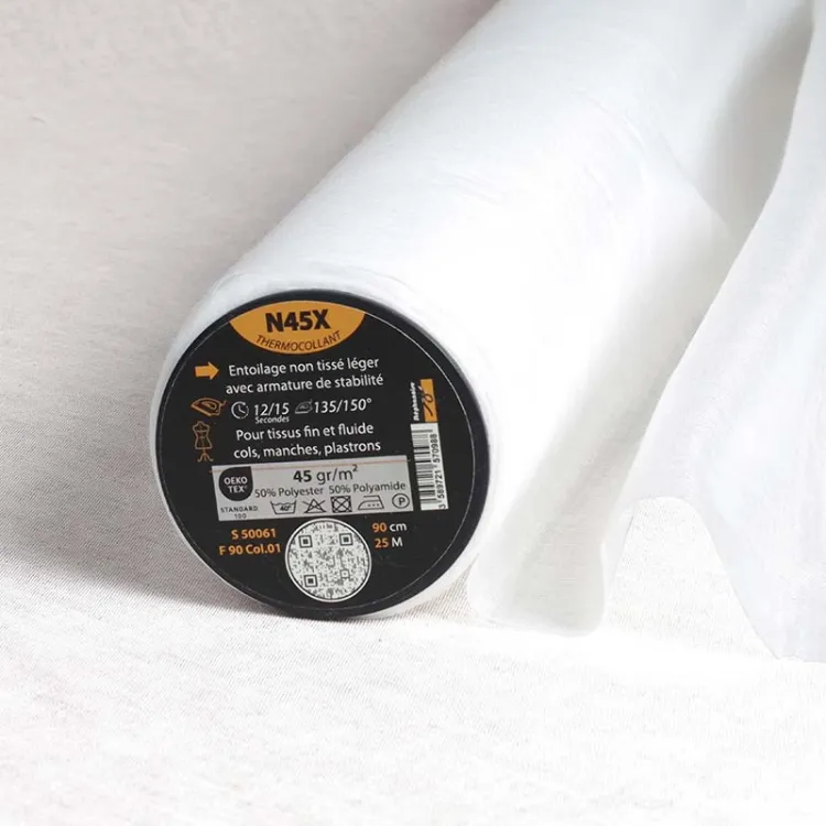 Entoilage non tissé thermocollant avec armature – Blanc | Les Filles à Pois Entoilage non tissé thermocollant avec armature – Blanc | Les Filles à Pois