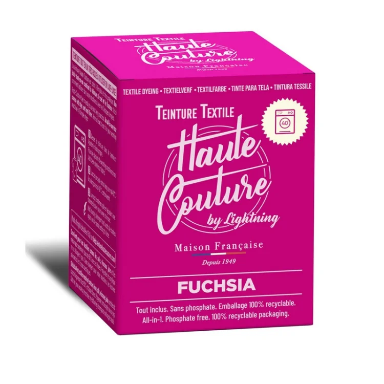 Teinture textile Haute Couture – 33 couleurs – Spécial machine, facile et durable