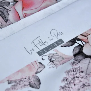 Tissu jersey “Églantine” – Fleurs blush – Collection Daisy – Les Filles à Pois Design