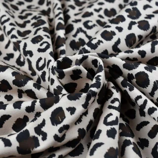 Coupon jersey Belaya Sable 100 cm – Léopard nude | Collection Klass