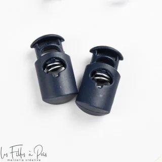 Arrêts cordon cylindriques plastique – Lot de 2 – Trou 5 mm – Plusieurs coloris