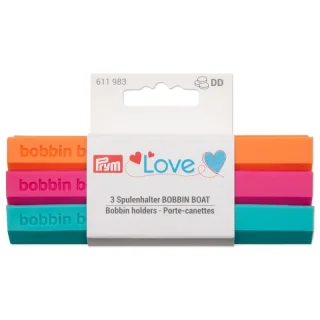 Lot de 3 porte-canettes Prym Love Bobbin Boat – Range-canettes colorés
