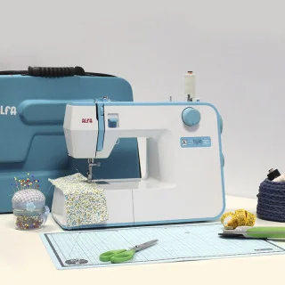 Alfa Style 30 – Machine à coudre mécanique 19 points, boutonnière 4 temps, 70 W